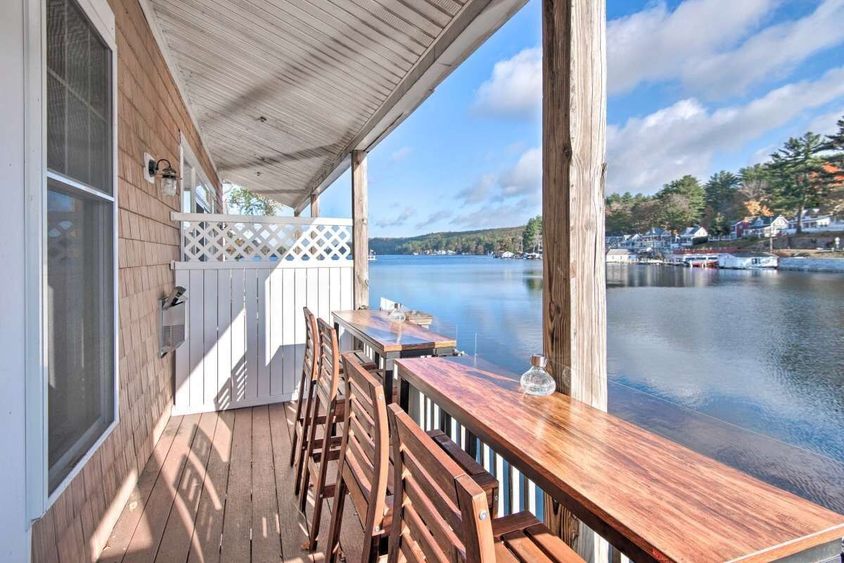View of lake from porch of Lakeview Oasis