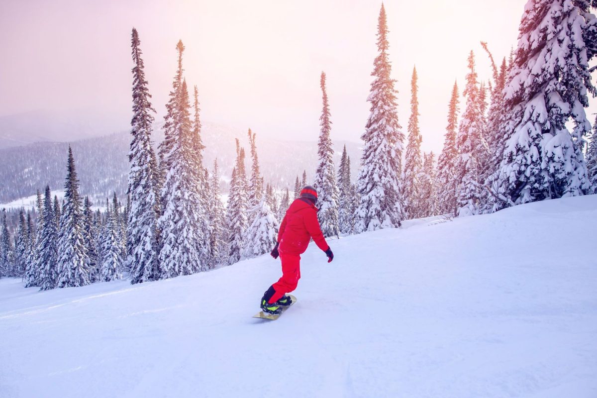 snowboarding on Loon Mountain