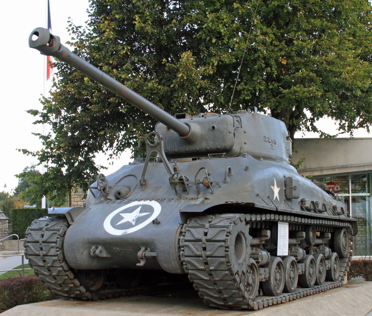 museum exhibit of a military tank